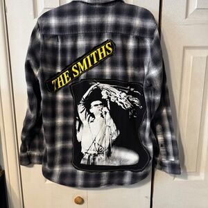 The Smiths Back Piece Upcycled Graphic T-Shirt & Flannel - Size Men's Large